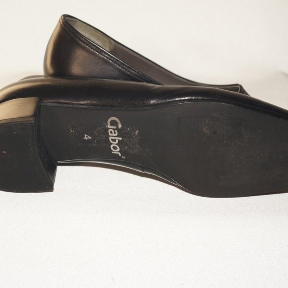 Gabor Black Leather Low Heeled Pump (Size 6.5) - Picture 5 of 8